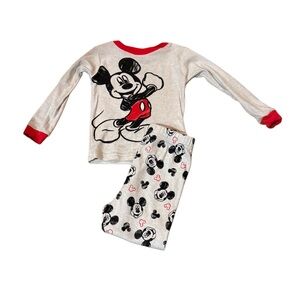 Disney Mickey Mouse Pajama Set - Red and White
